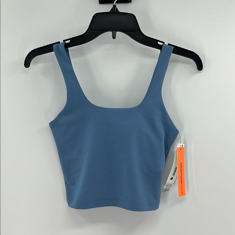 AQUA Athletic Square Neck Meet And Greet Top - Coronet Blue - XS - NWT